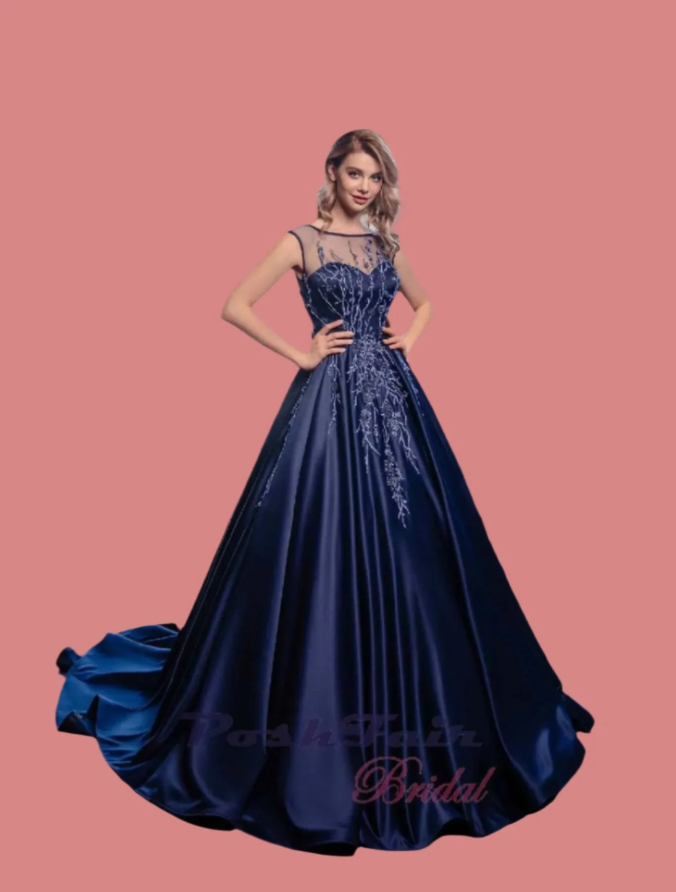 1940 - Satin Lace Prom Evening Dress
