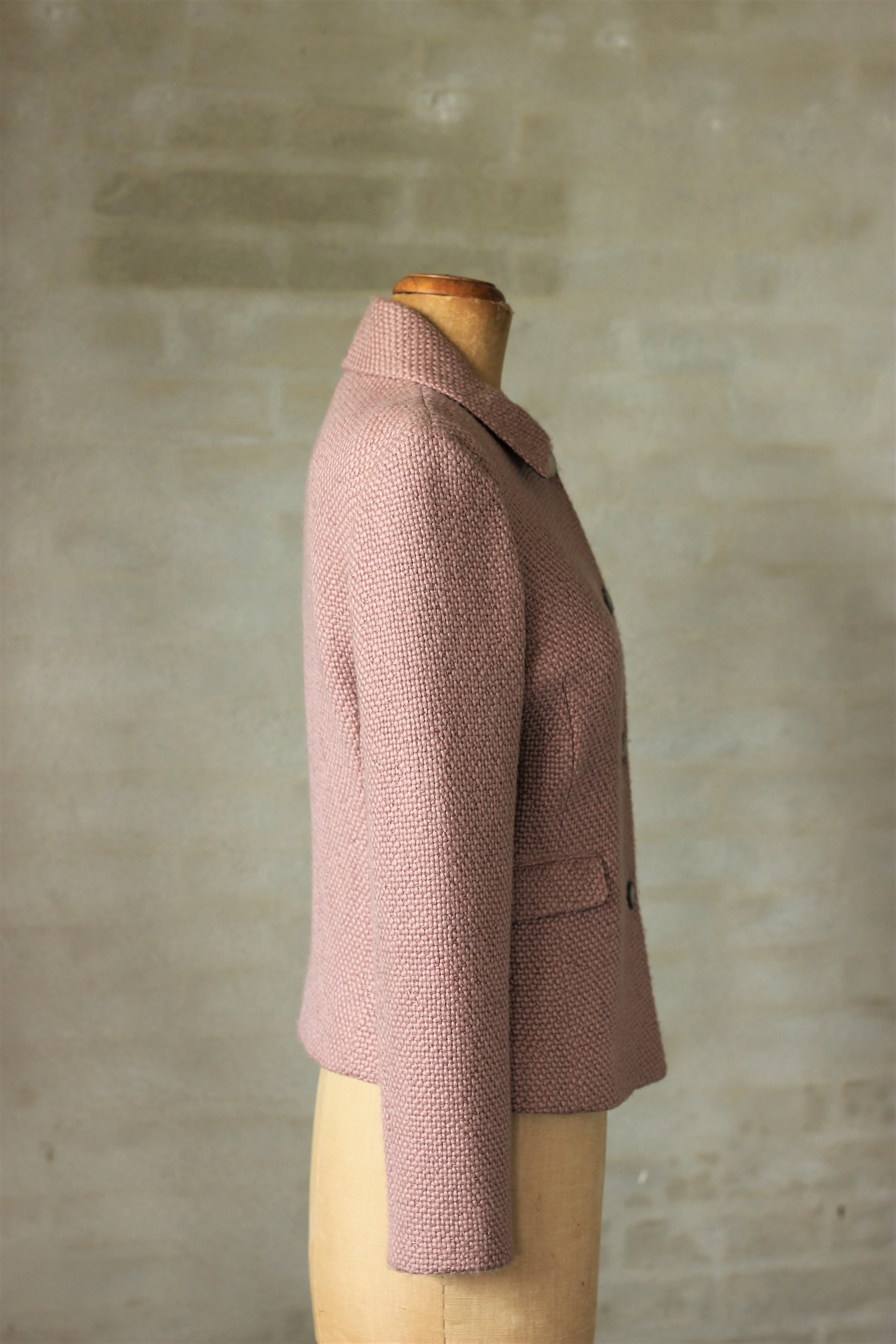 1980s Rose Wool Blazer//Size M