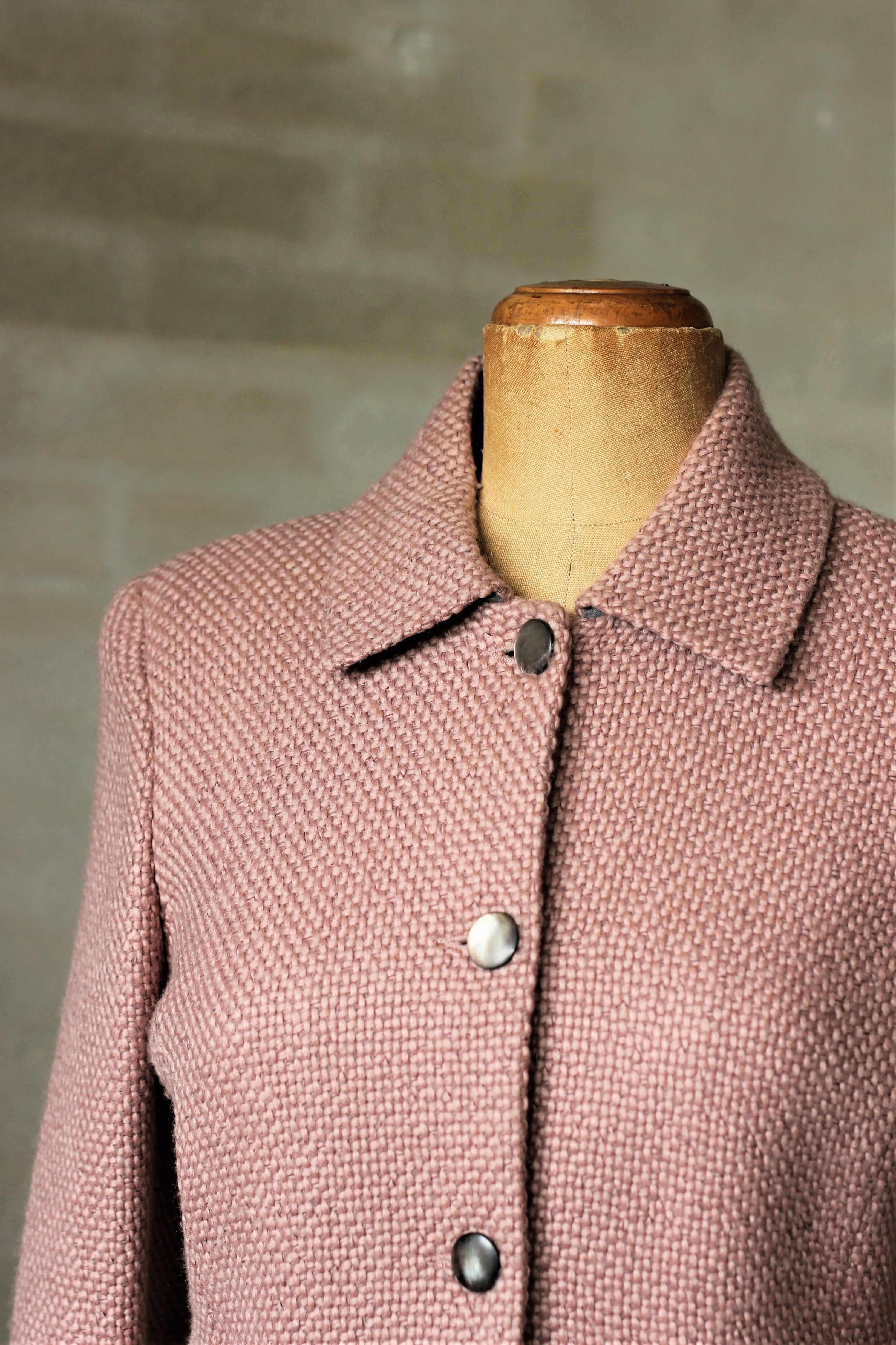 1980s Rose Wool Blazer//Size M