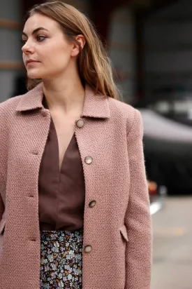 1980s Rose Wool Blazer//Size M