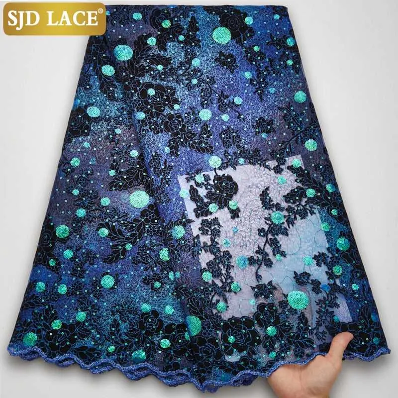 African Lace Fabric Bridal High-Quality Sequins Women Dresses