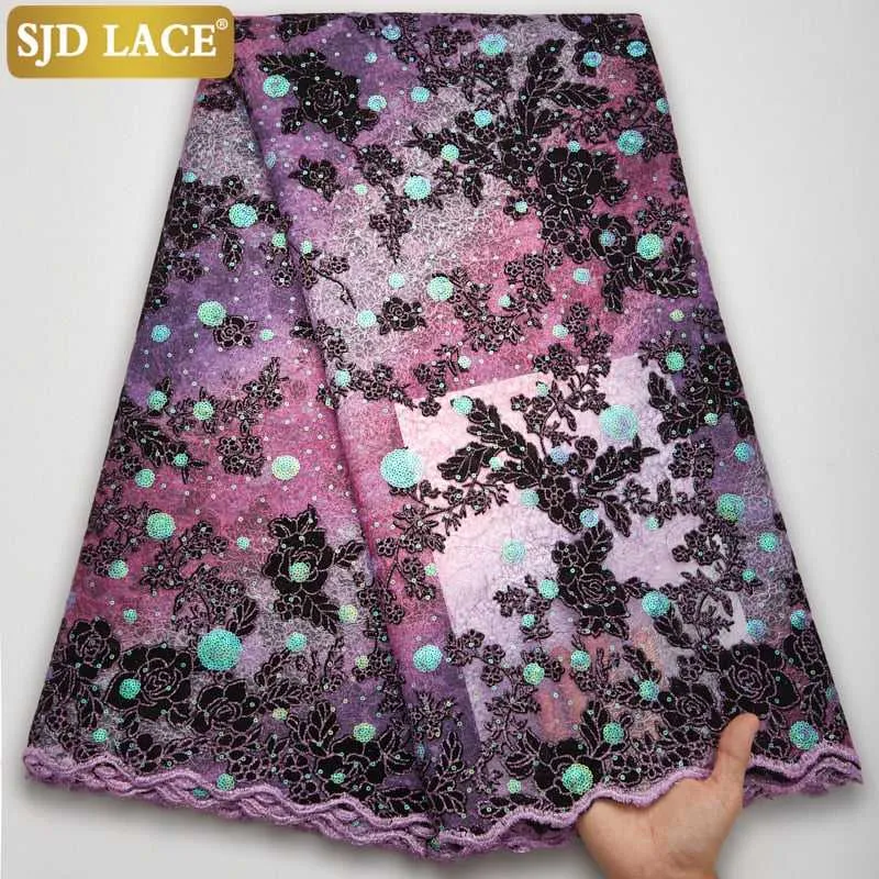 African Lace Fabric Bridal High-Quality Sequins Women Dresses