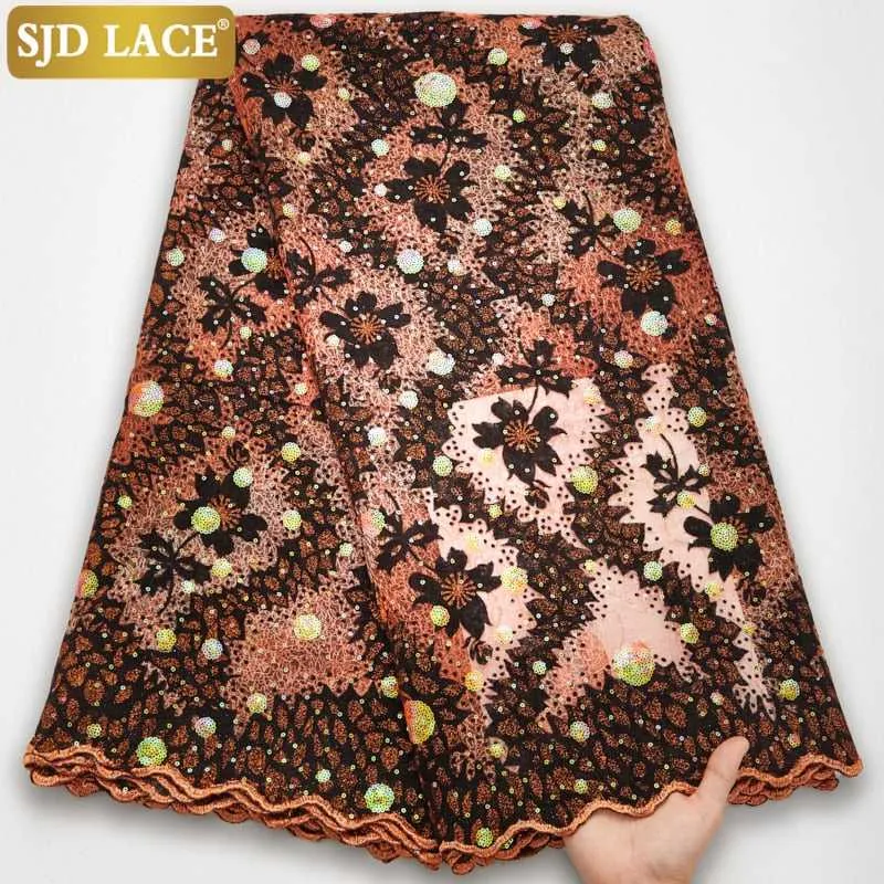 African Lace Fabric Bridal High-Quality Sequins Women Dresses