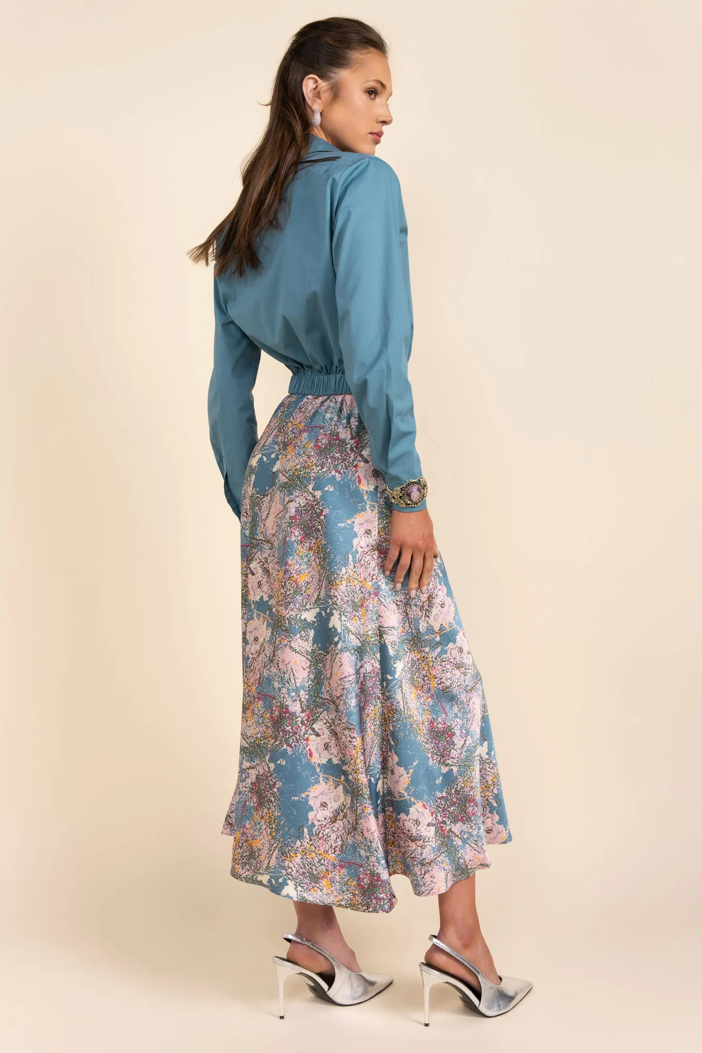 Apparalel Madison Dress Aqua Mosaic
