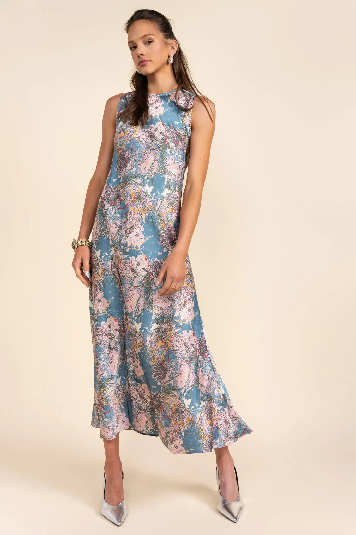 Apparalel Madison Dress Aqua Mosaic
