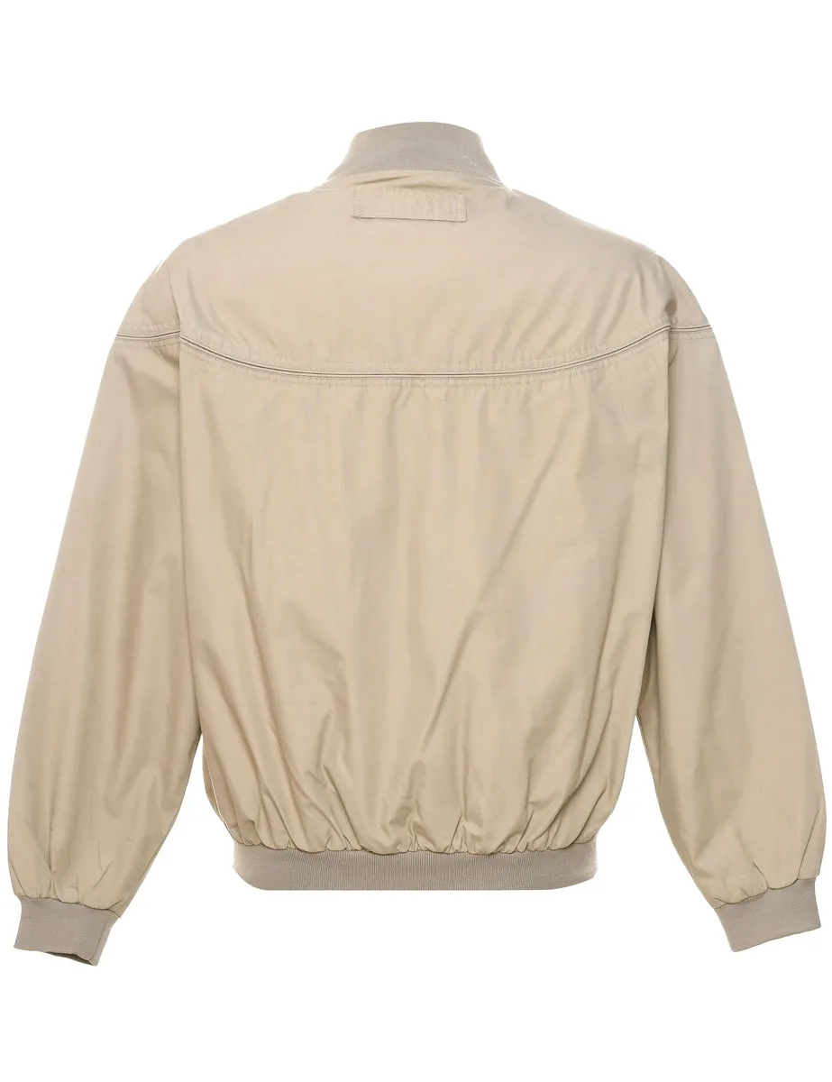 Beige Bomber Jacket - M