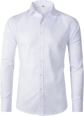 Beninos Men's Dress Shirts Casual Long Sleeve Button Down Shirt