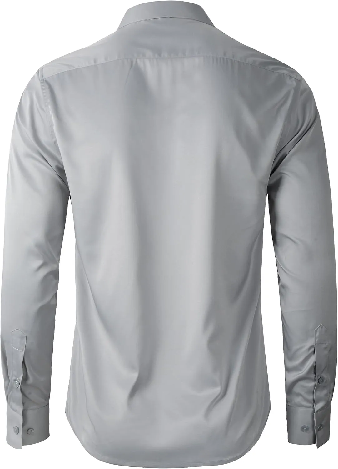 Beninos Men's Dress Shirts Solid Long Sleeve Texture Formal Shirt Business Casual Button Down Shirts