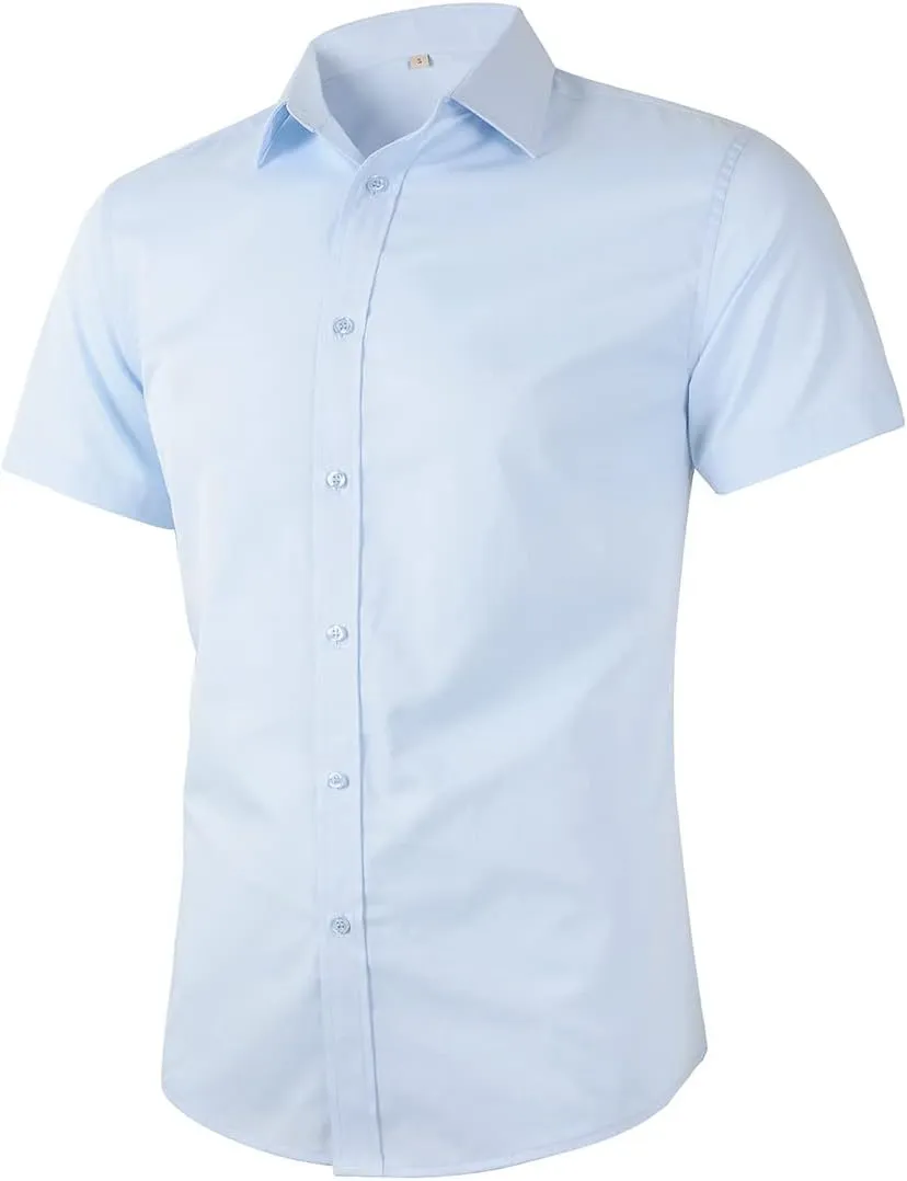 Beninos Men's Short Sleeve Dress Shirt