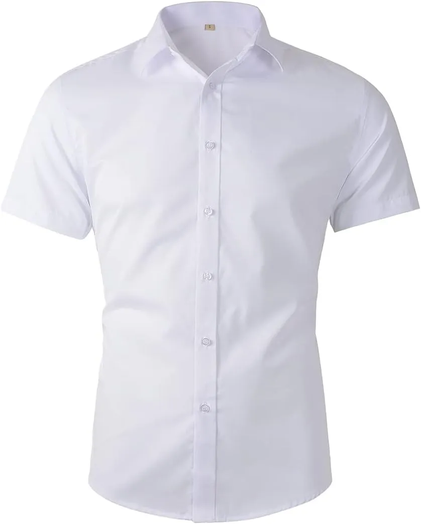 Beninos Men's Short Sleeve Dress Shirt