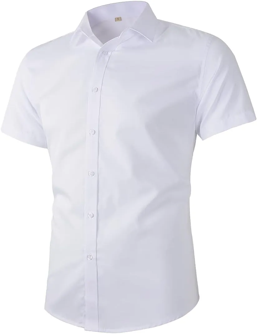 Beninos Men's Short Sleeve Dress Shirt