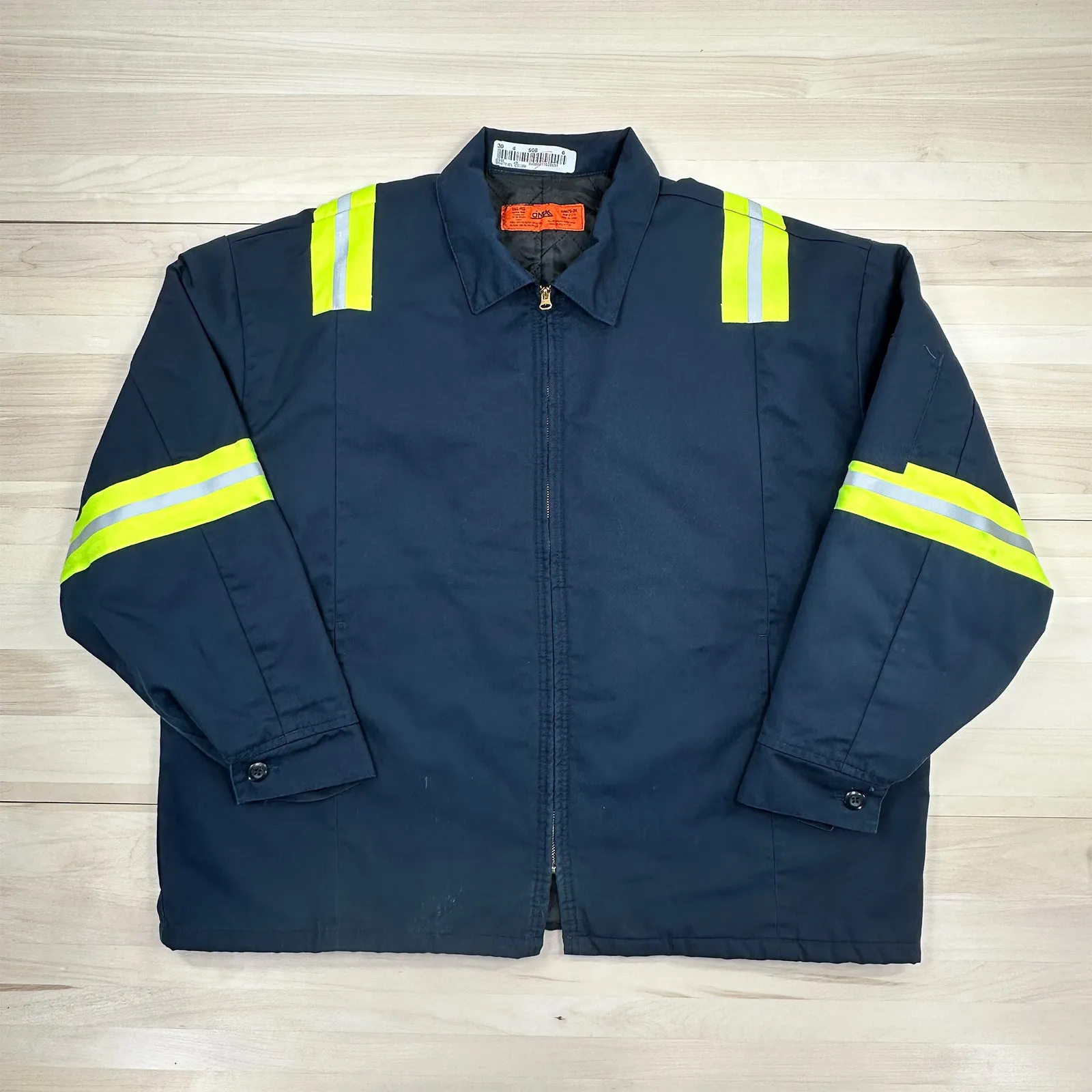 Blue Mechanic Jacket with Safety Stripes - 2XL