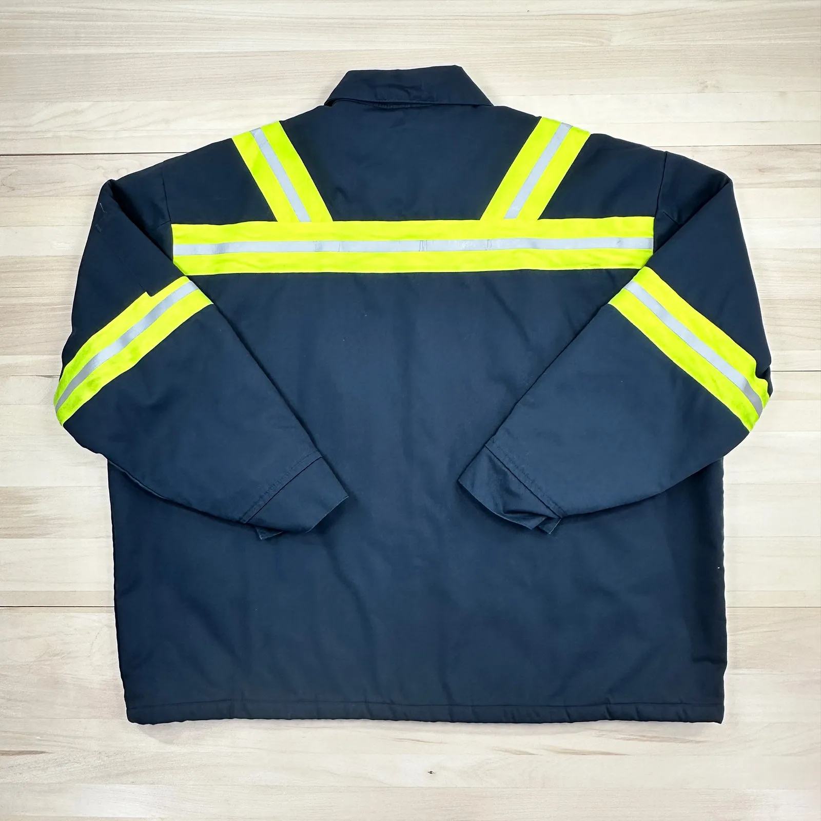 Blue Mechanic Jacket with Safety Stripes - 2XL