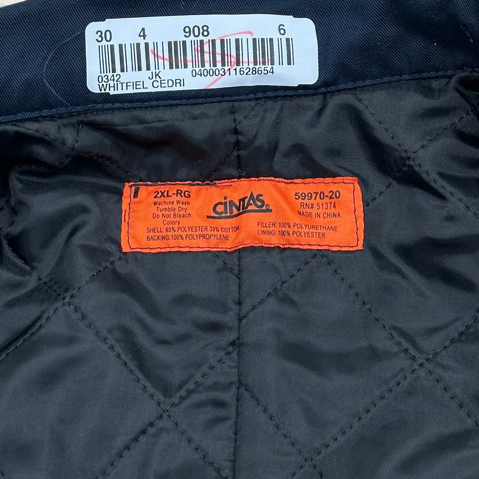 Blue Mechanic Jacket with Safety Stripes - 2XL