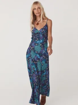 Bohème Bias Slip Dress-Baltic