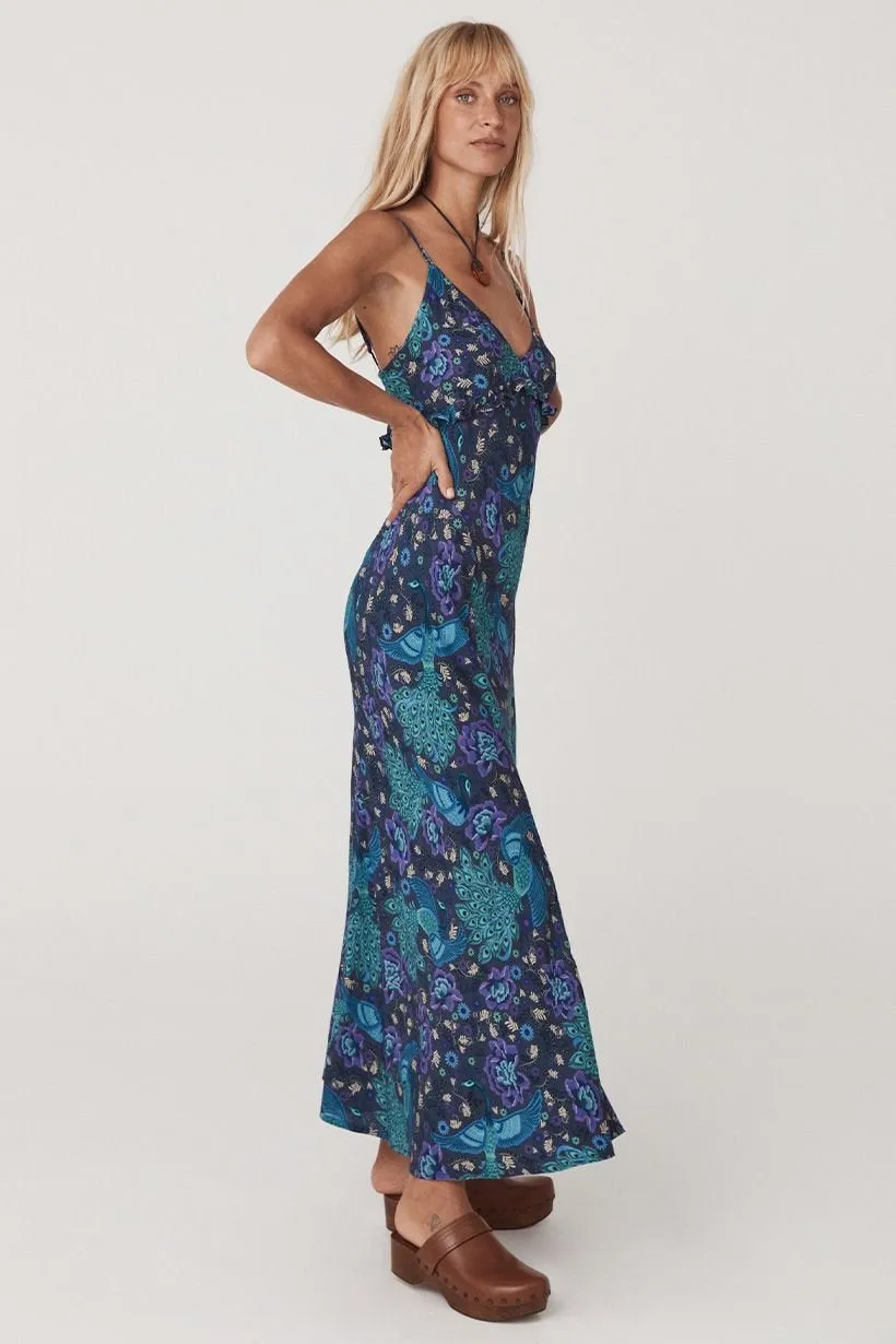 Bohème Bias Slip Dress-Baltic