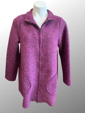 Boiled Wool Zip Swing Jacket