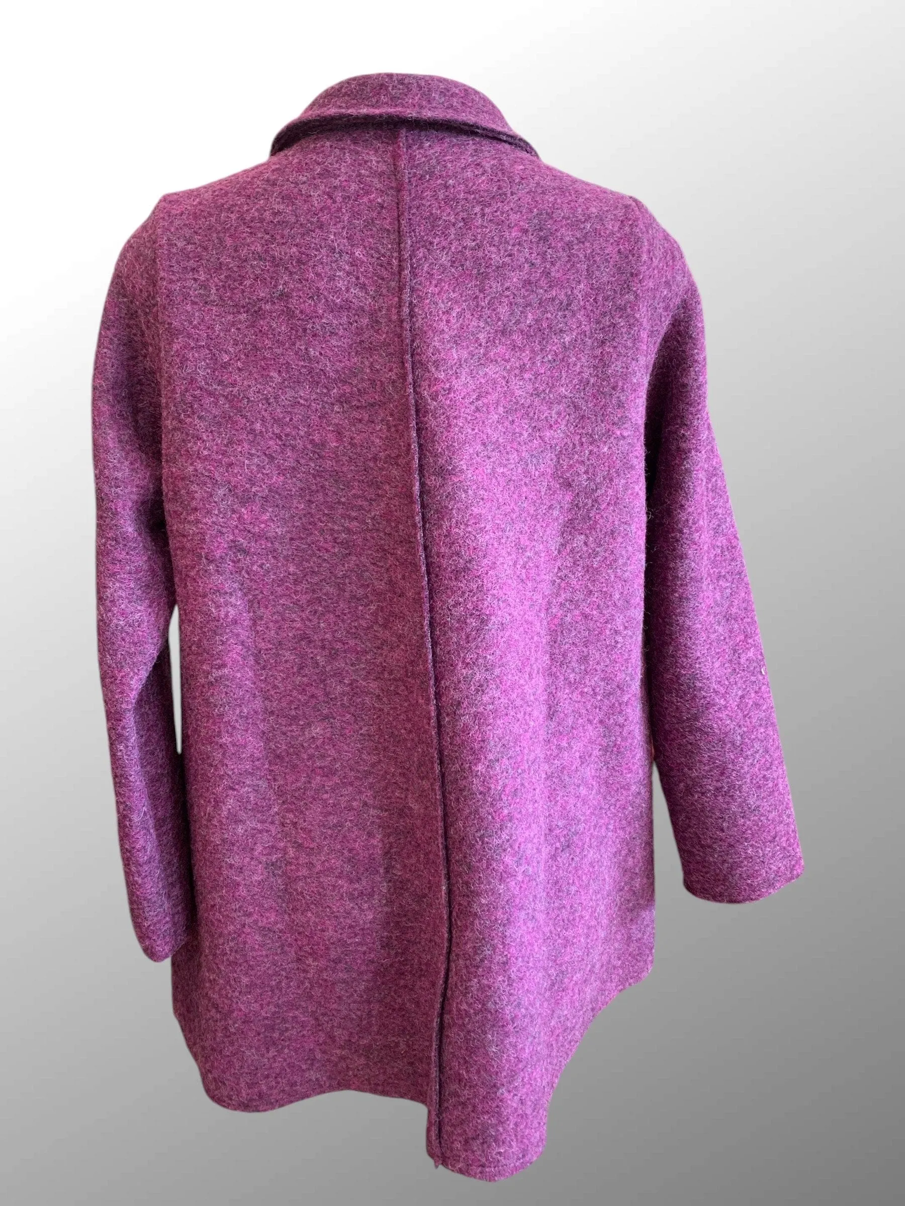 Boiled Wool Zip Swing Jacket