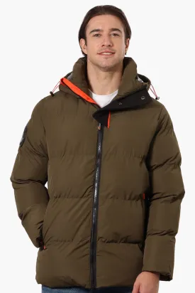 Canada Weather Gear Contrast Trim Bubble Bomber Jacket - Olive