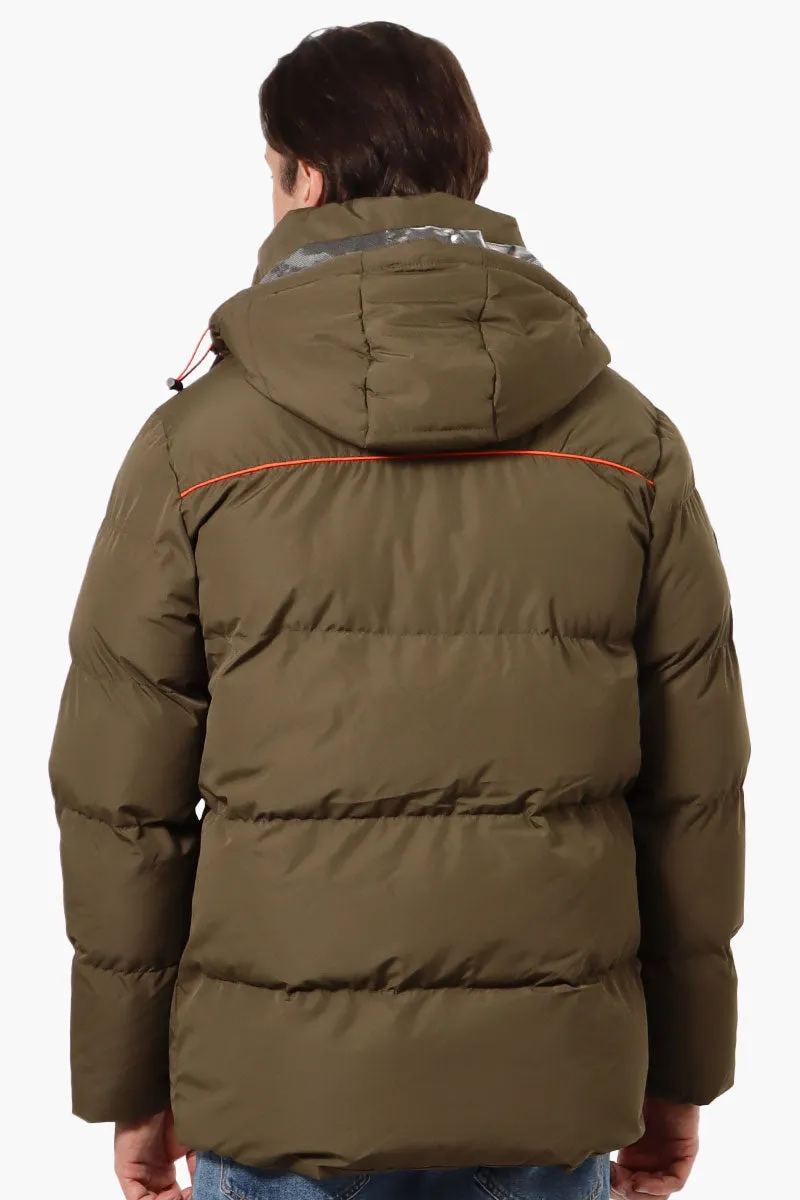 Canada Weather Gear Contrast Trim Bubble Bomber Jacket - Olive