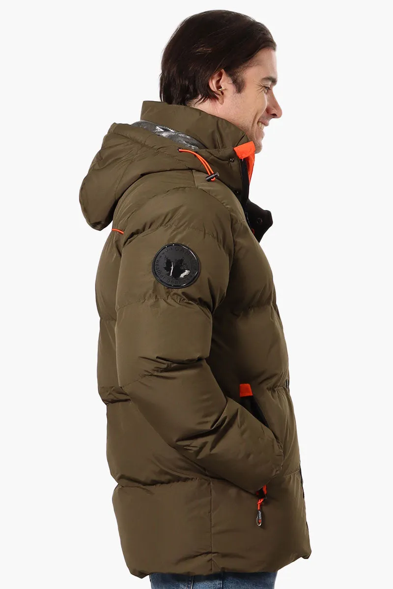 Canada Weather Gear Contrast Trim Bubble Bomber Jacket - Olive