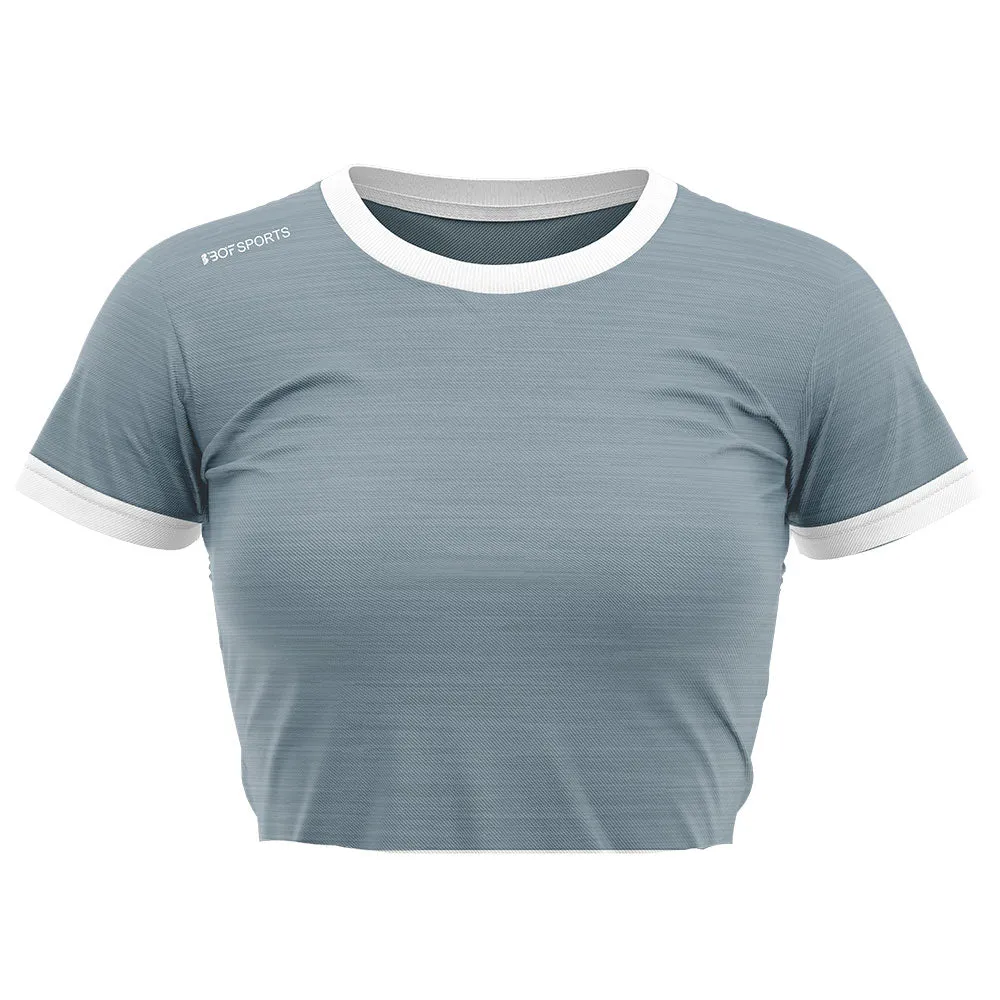 Crop Top - Teal Melange