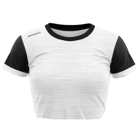 Crop Top - White & Black Melange