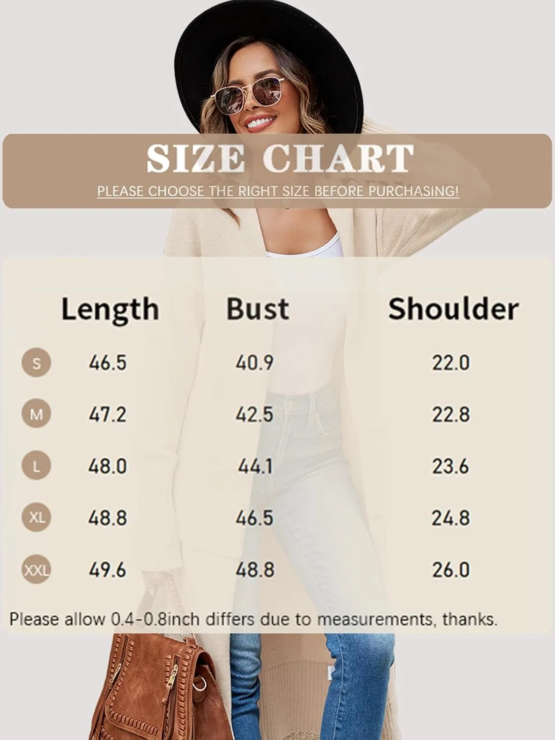 Danedvi Long Cardigan Sweaters for Women 2025 Fall Open Front Knit Oversized Cardigans Duster Coat with Pockets
