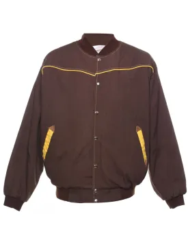 Dark Brown Bomber Jacket - XL