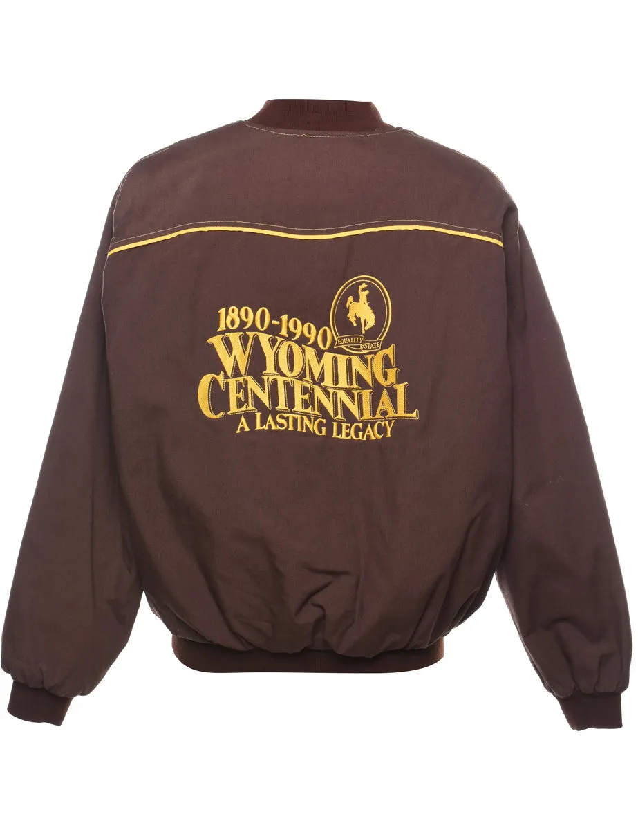 Dark Brown Bomber Jacket - XL