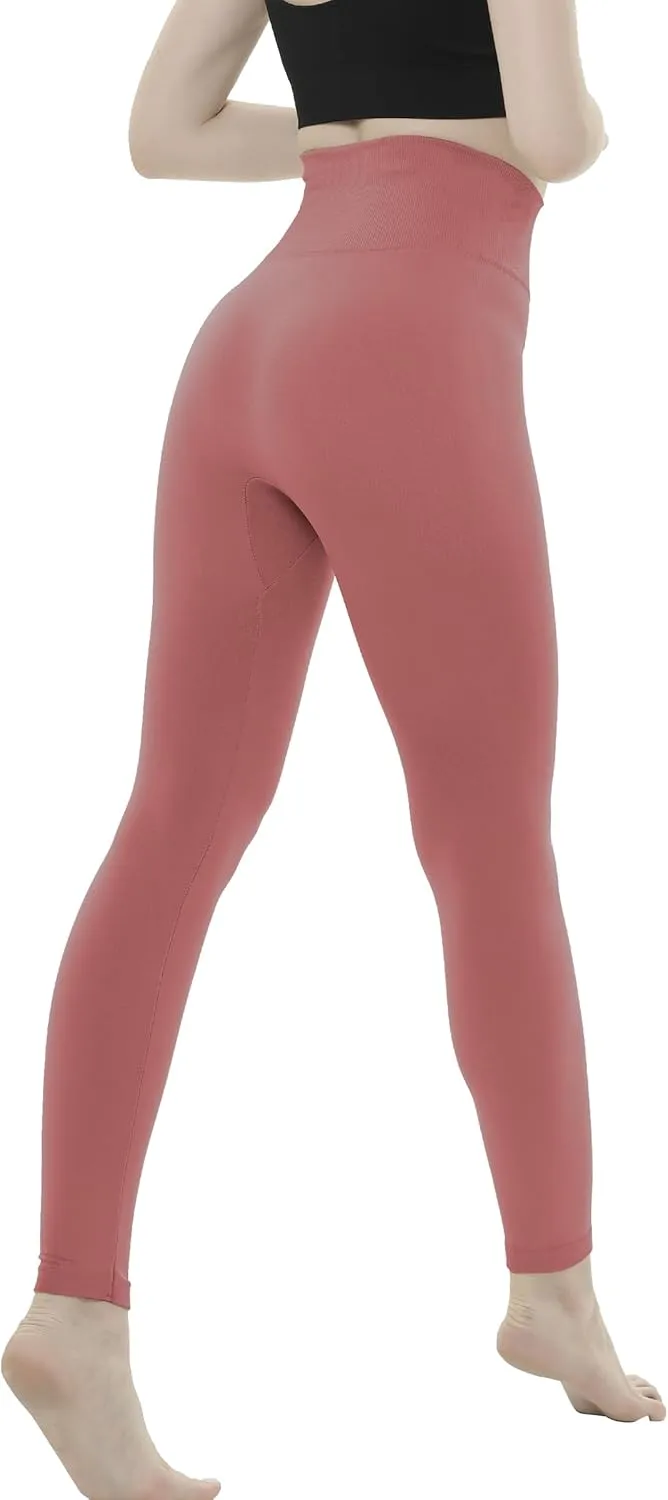 DINNAPE Thick Fleece Lined Warm Leggings for Women High Waisted Tummy Control Leggings Winter Warm Tights