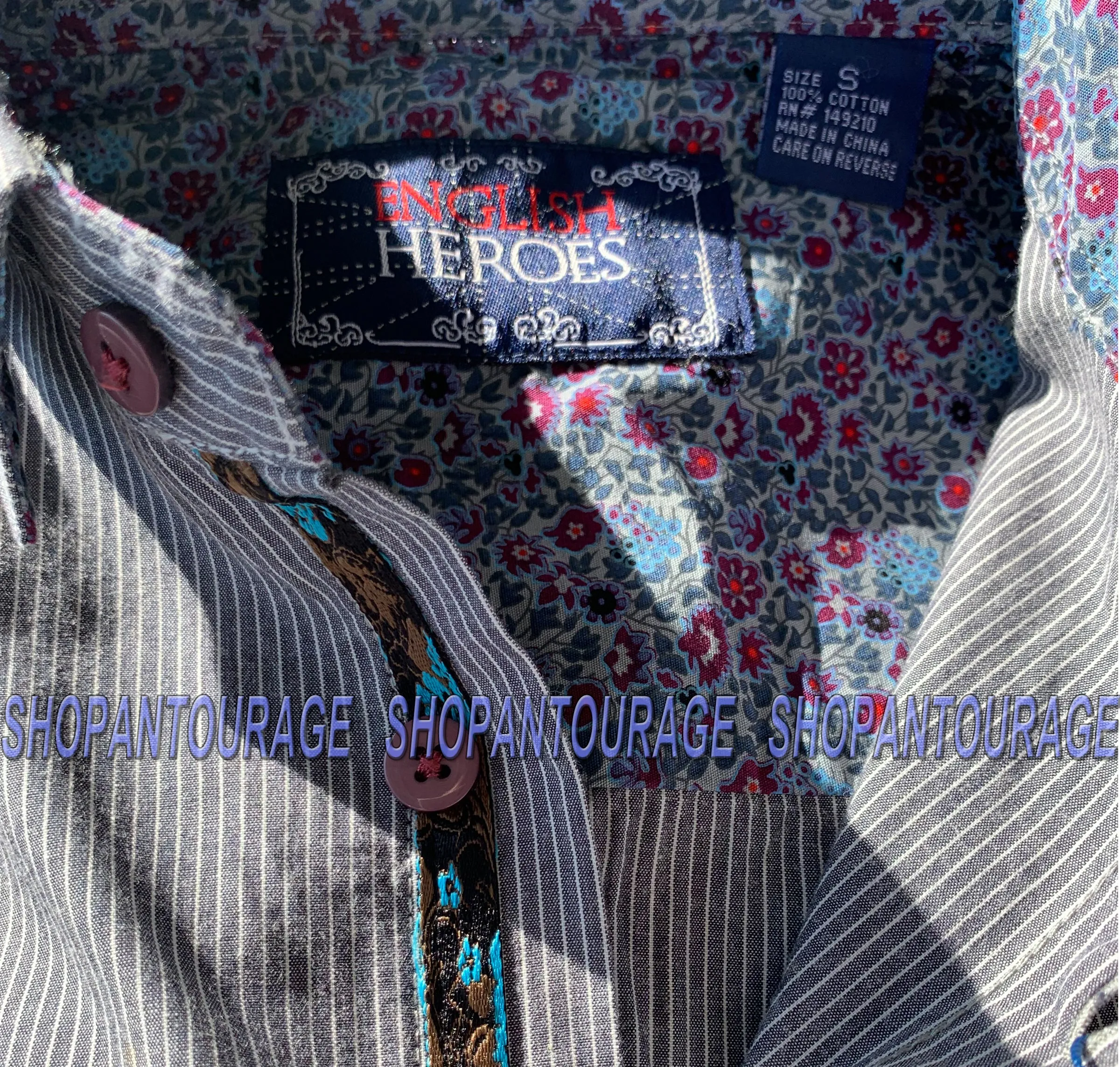 English Heroes EHW149 New Long Sleeve Fashion Button Down Woven Shirt for Men