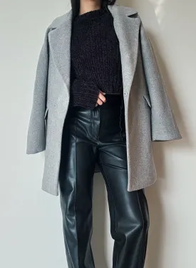 Grey Wool Coat (76% Wool)