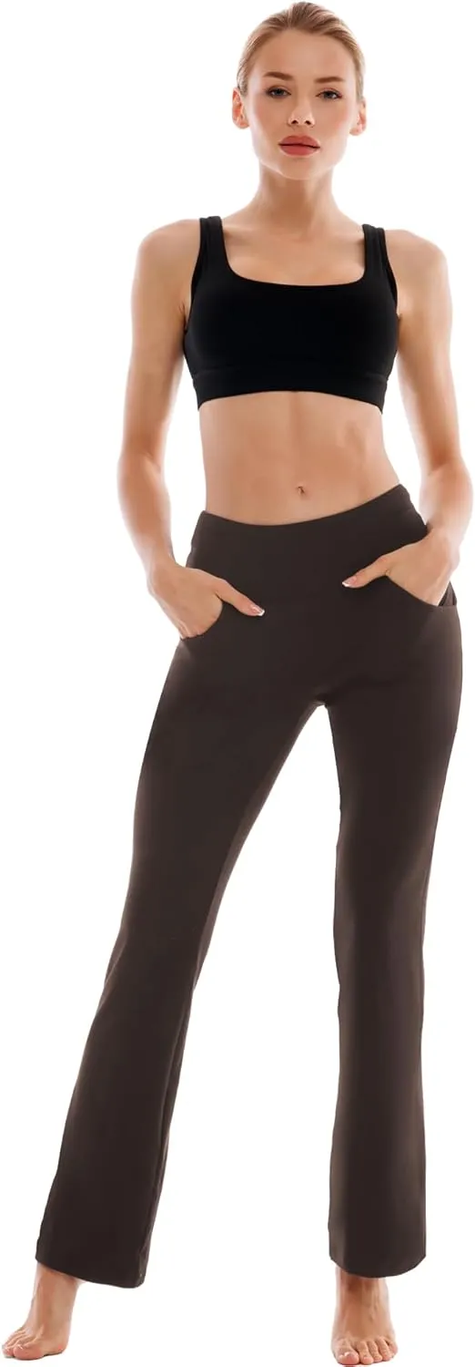 Ipletix Flare Leggings for Women-Bootcut Yoga Pants for Women High Waisted Flared Leggings Dress Pants