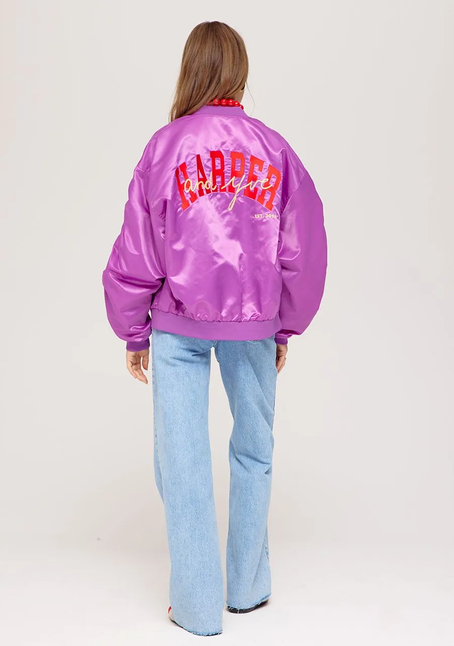 Janna satin bomber jacket