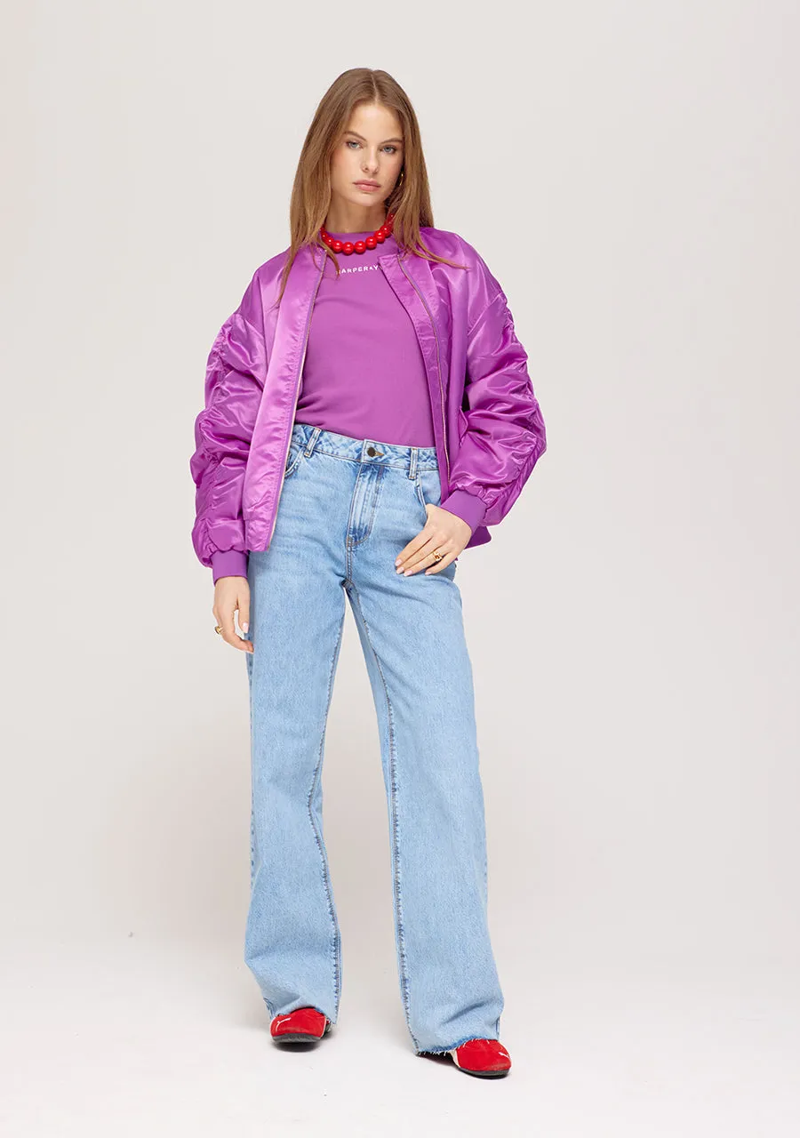 Janna satin bomber jacket