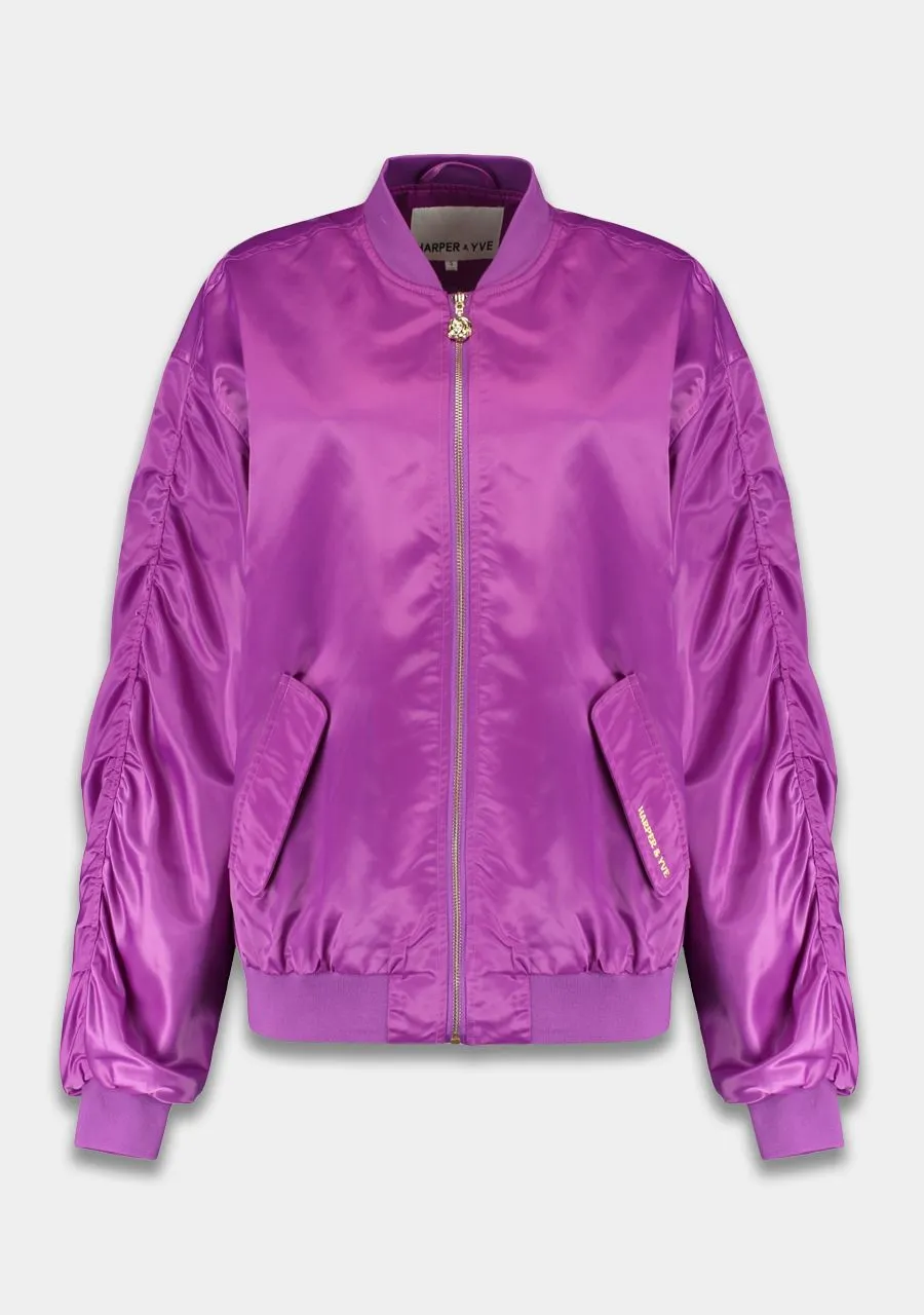 Janna satin bomber jacket