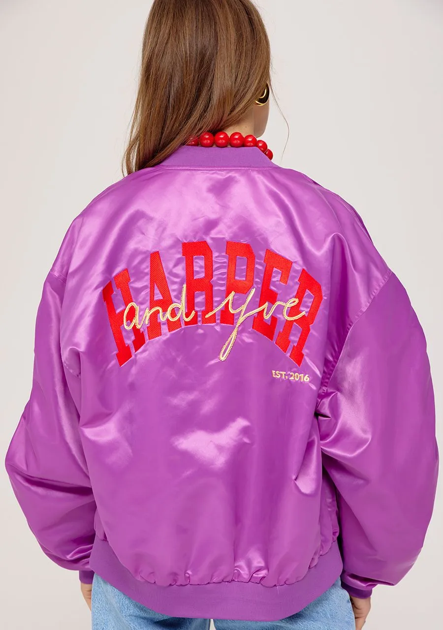 Janna satin bomber jacket