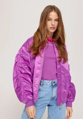 Janna satin bomber jacket