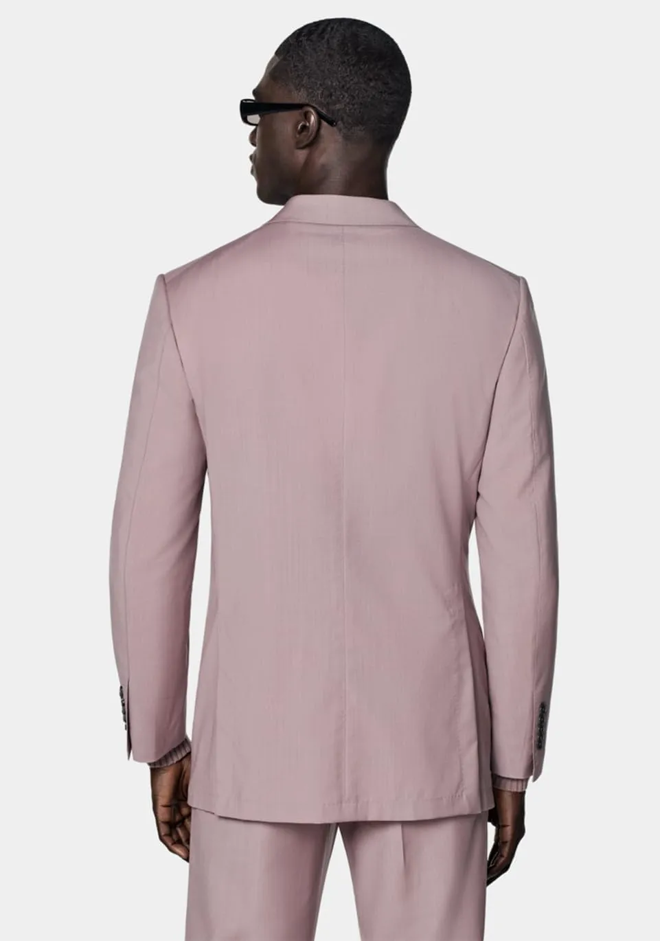 Kromoc Men's Suit Blazer Party Wedding Formal Peak Lapel Double Breasted Buttons Coat