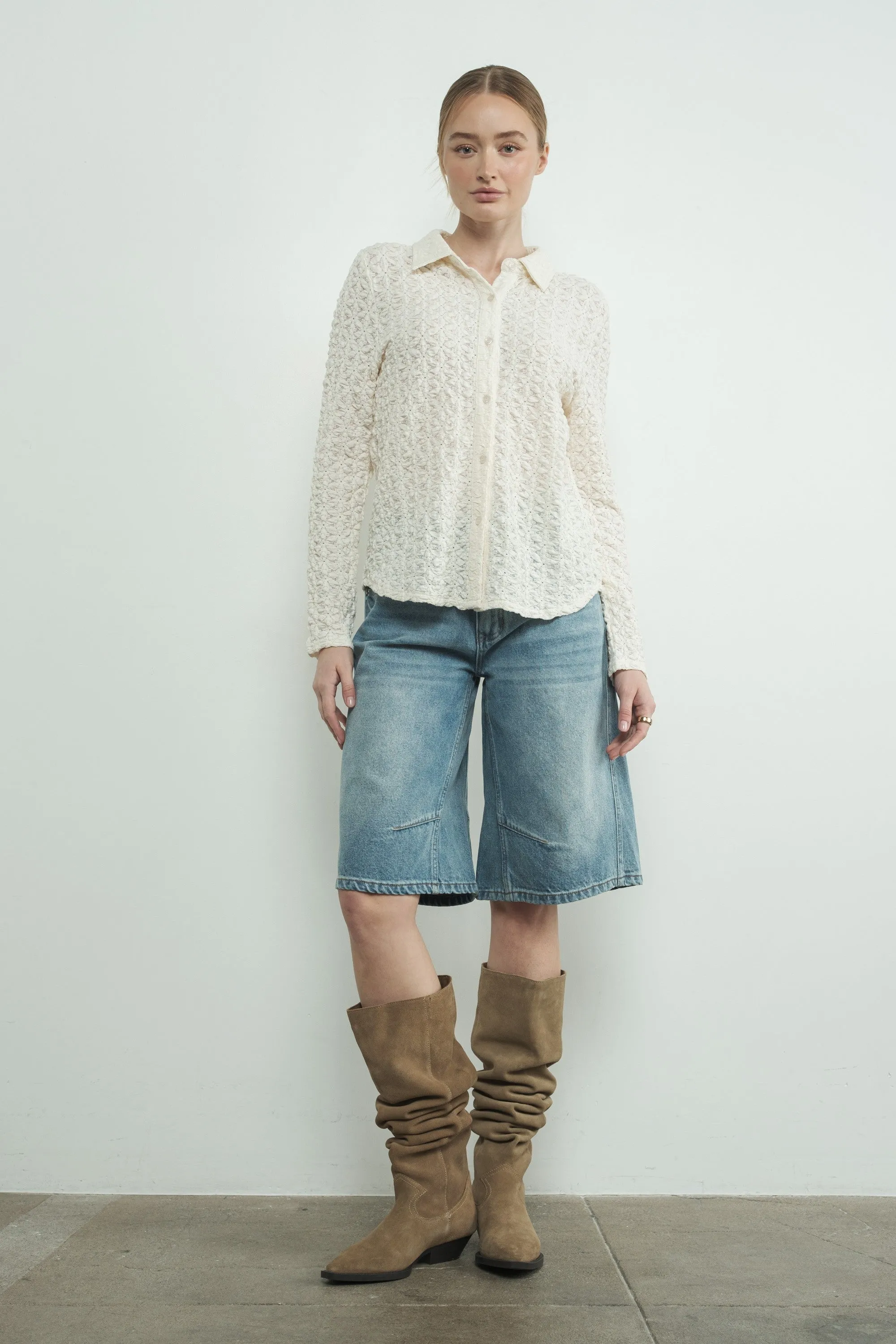 Lace Buttondown Shirts