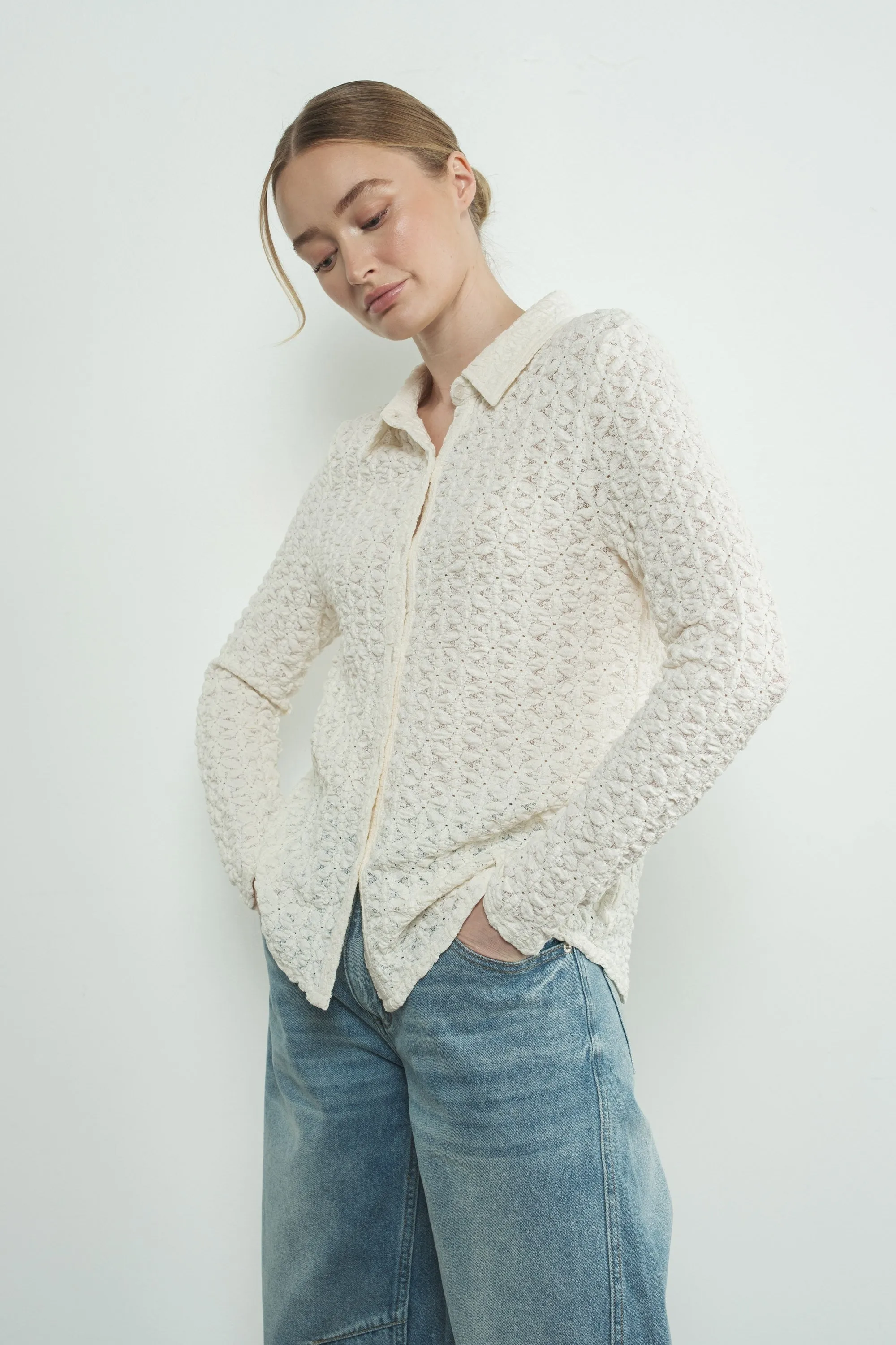 Lace Buttondown Shirts