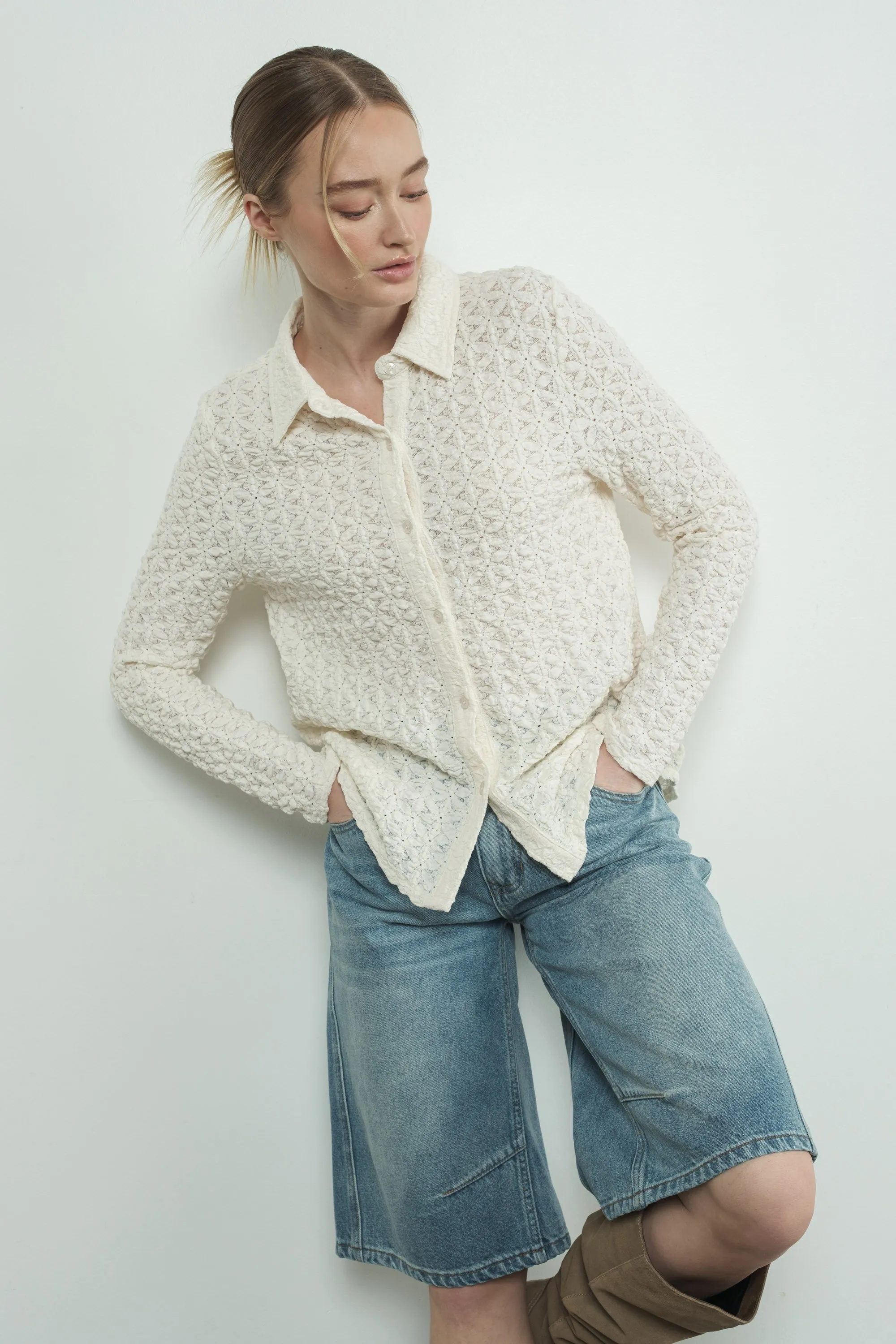 Lace Buttondown Shirts