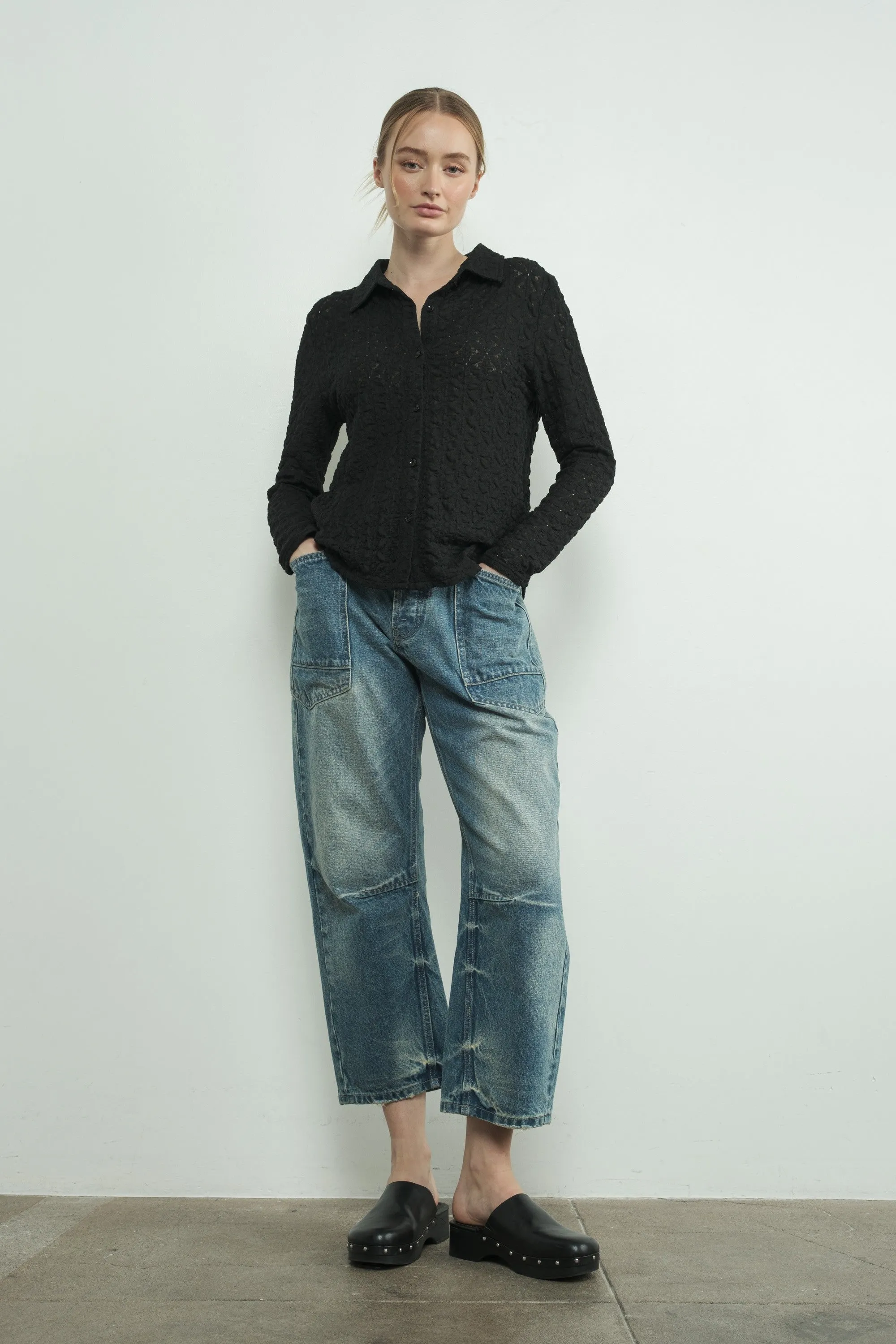 Lace Buttondown Shirts