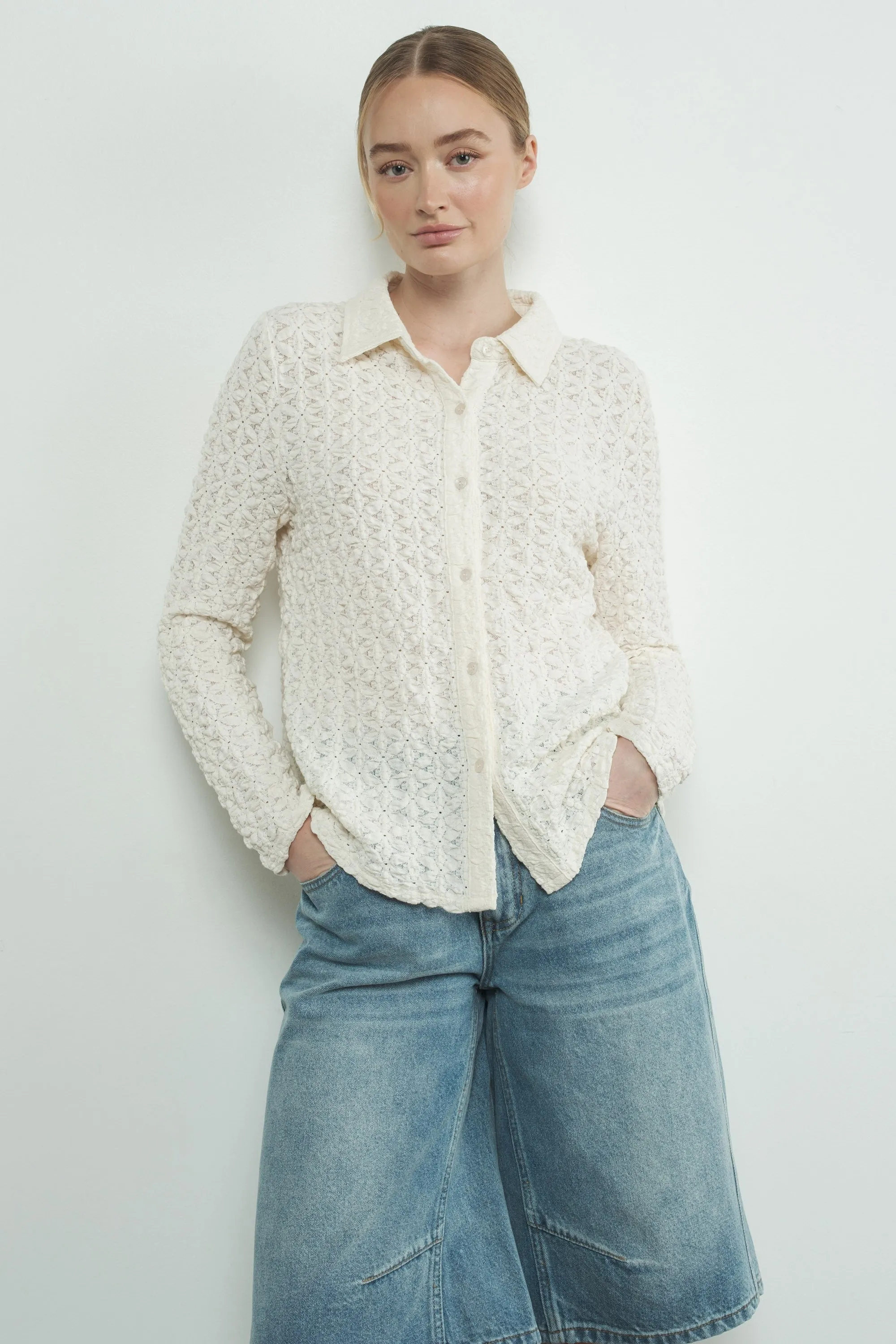 Lace Buttondown Shirts