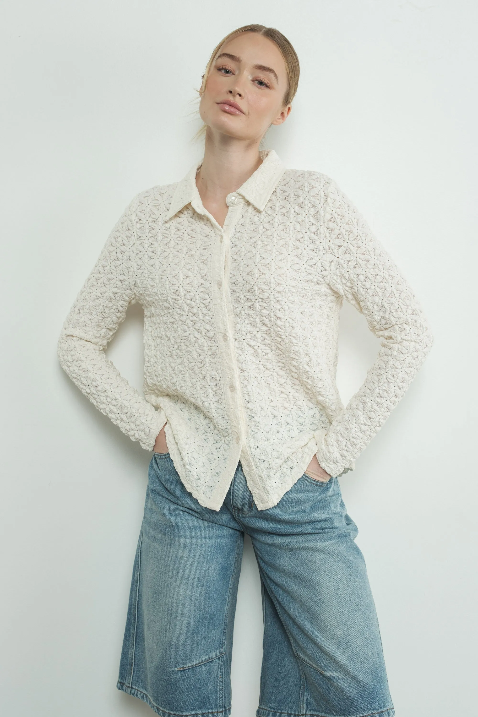 Lace Buttondown Shirts