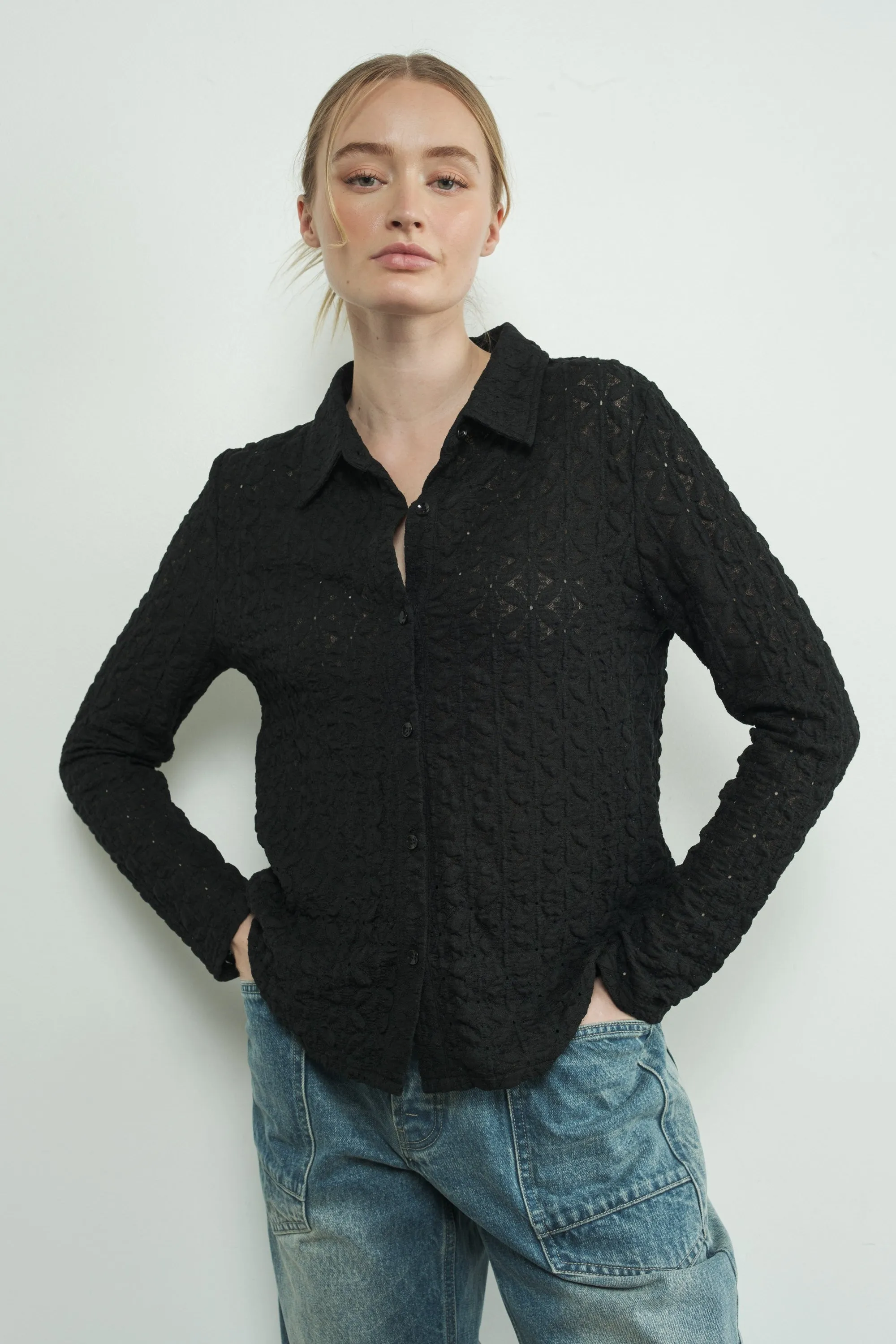 Lace Buttondown Shirts