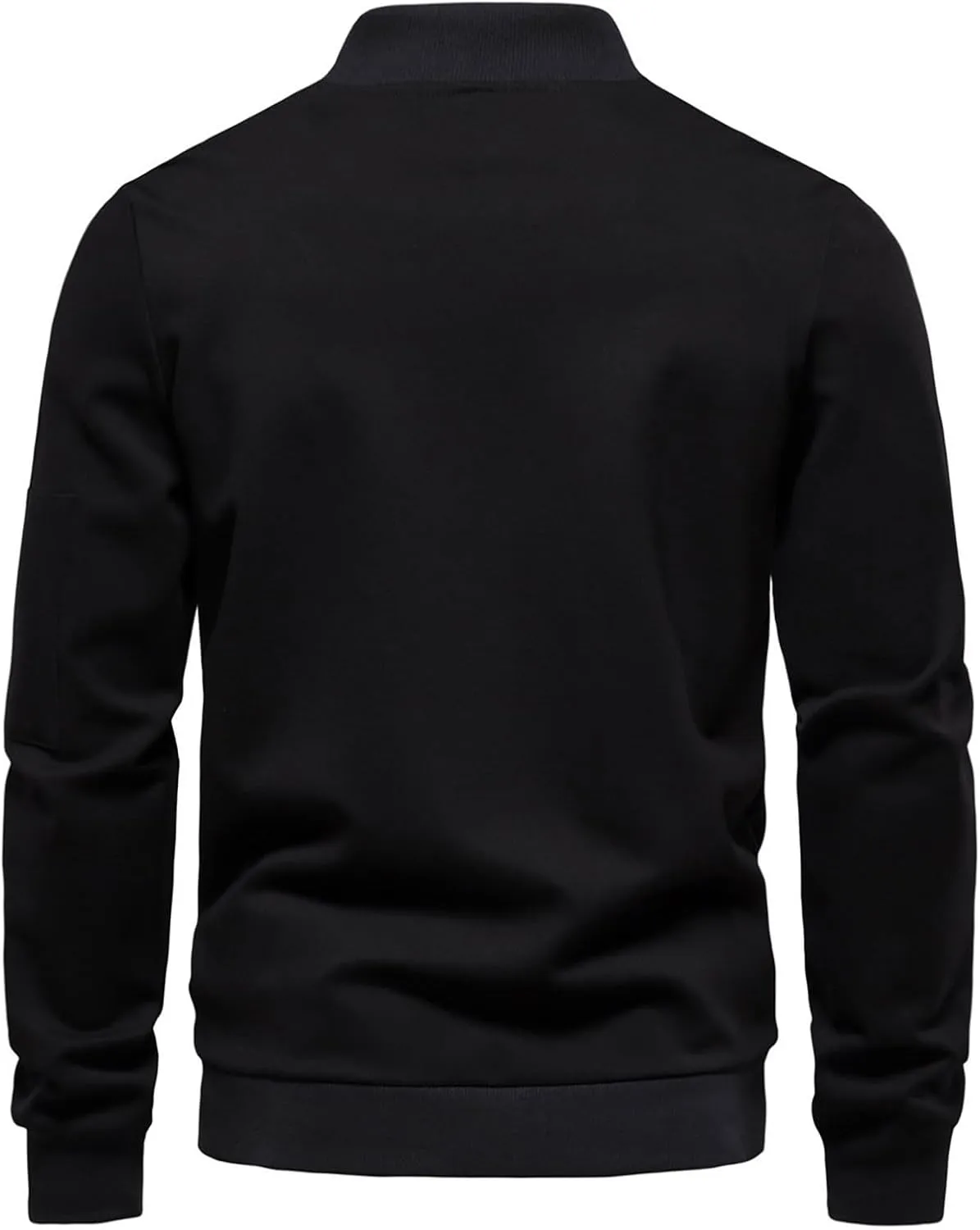 Men's Bomber Jacket Lightweight No Hood Casual Spring Fall Warm Windbreaker Zip Up Sports Cardigan Coat with Pocket