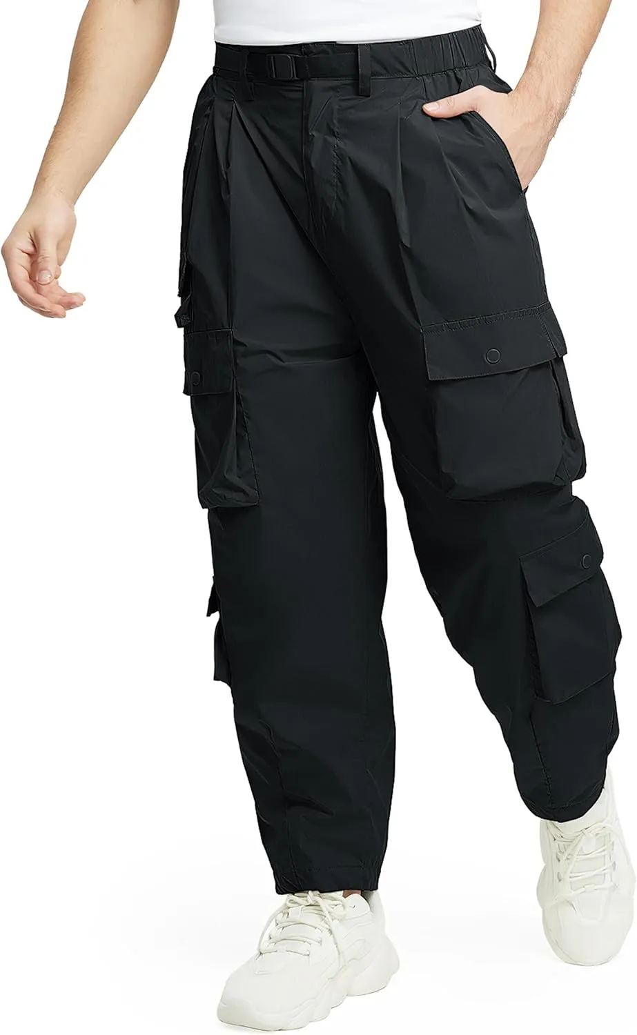 Mens Casual Pants Hiking Pants Cargo Pants Loose Elastic Waist Running Joggers Outdoor Pants