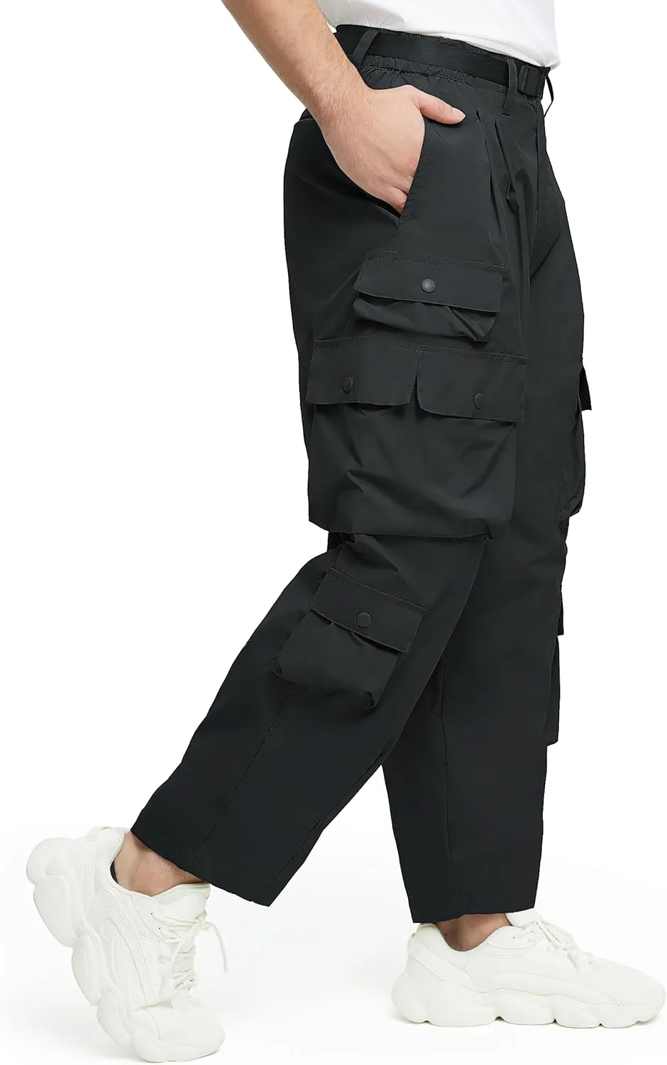 Mens Casual Pants Hiking Pants Cargo Pants Loose Elastic Waist Running Joggers Outdoor Pants